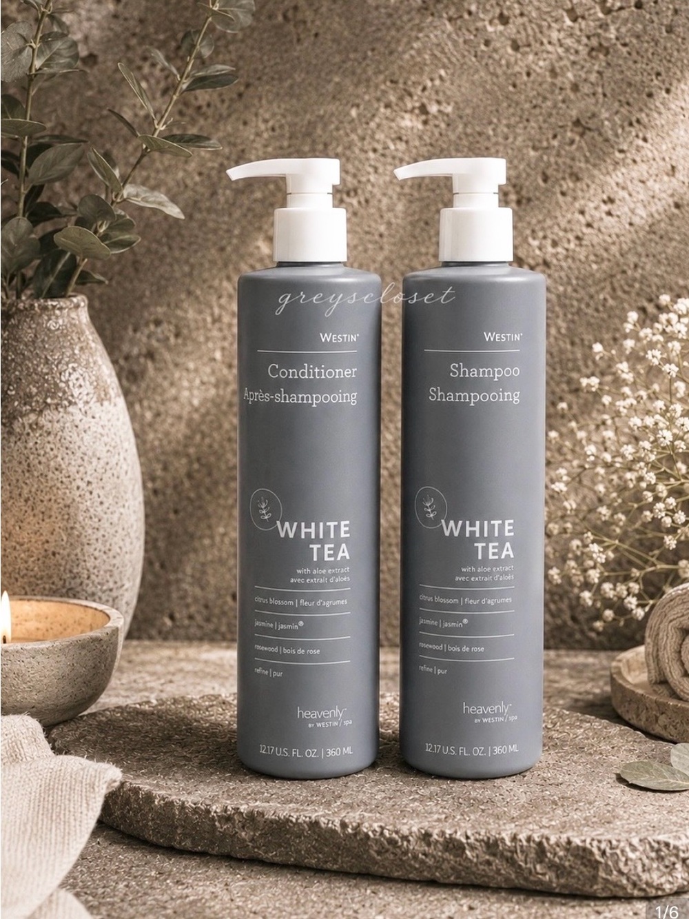 (2PACK) WESTIN WHITE TEA DUO SHAMPOO & CONDITIONER - 12 fl.oz